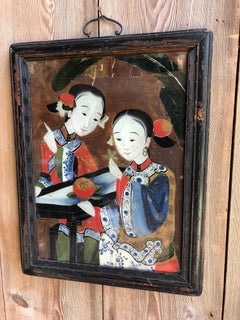 Chinese Eglomise Painting