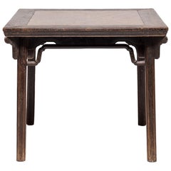 Antique Chinese Eight Immortals Square Table with Stone Top, circa 1800