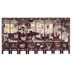 Chinese Eight-Panel Coromandel Screen