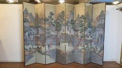 Chinese Eight Panel Painting Folding Screen