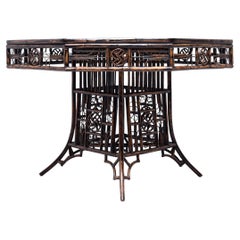 Chinese Eight-Sided Bamboo Center Table