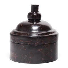 Chinese Eight Treasure Painted Winter Hat Box, circa 1850
