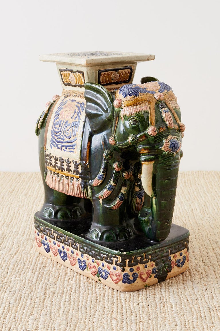 Chinese Elephant Garden Stool or Drinks Table at 1stDibs