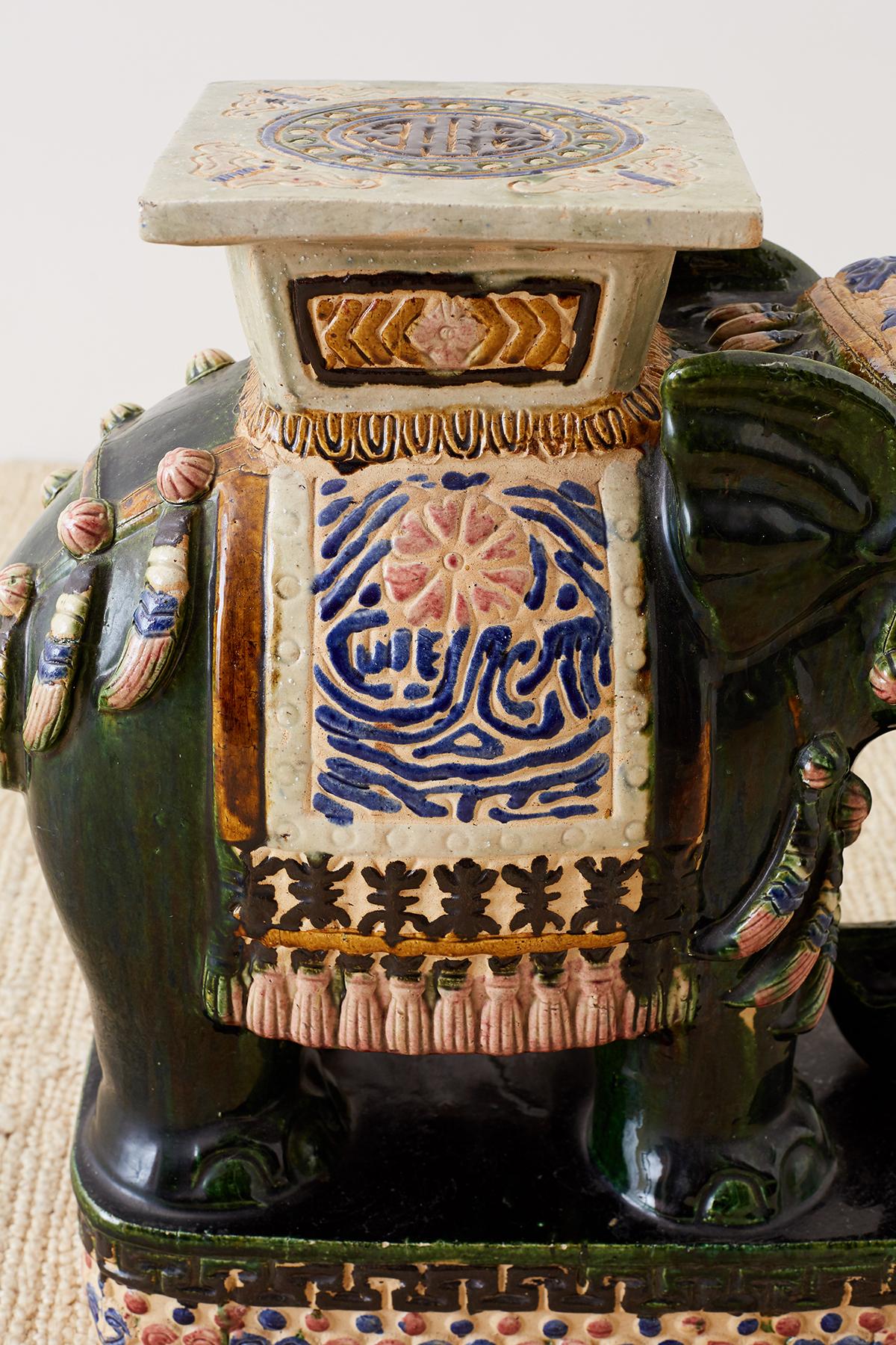 Chinese Elephant Garden Stool or Drinks Table In Good Condition In Rio Vista, CA