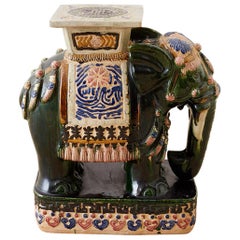 Tabouret de jardin ou table à boire en forme d'éléphant chinois