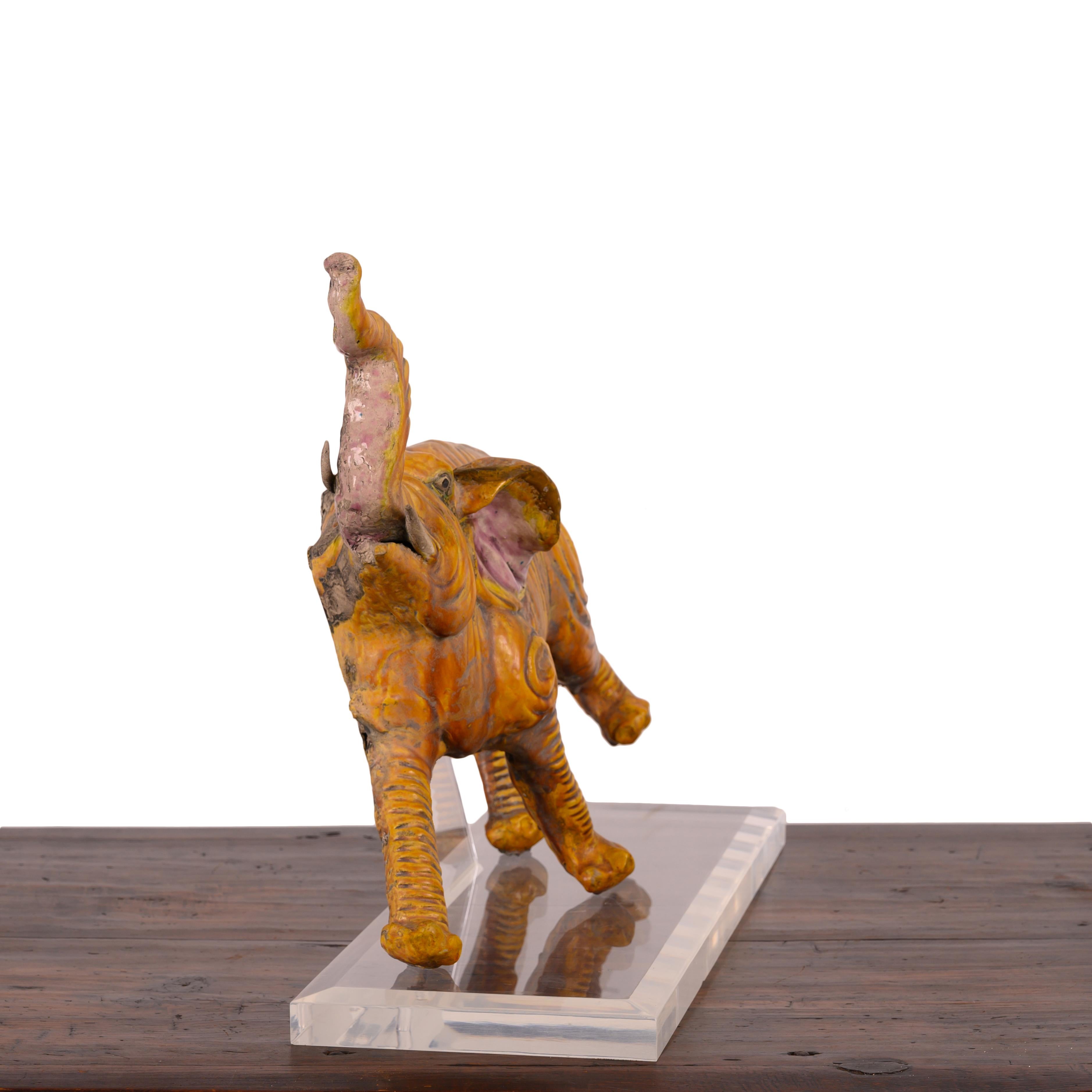 Bronze Tile de sabot d'éléphant chinois, prix régulier du 19e siècle en vente