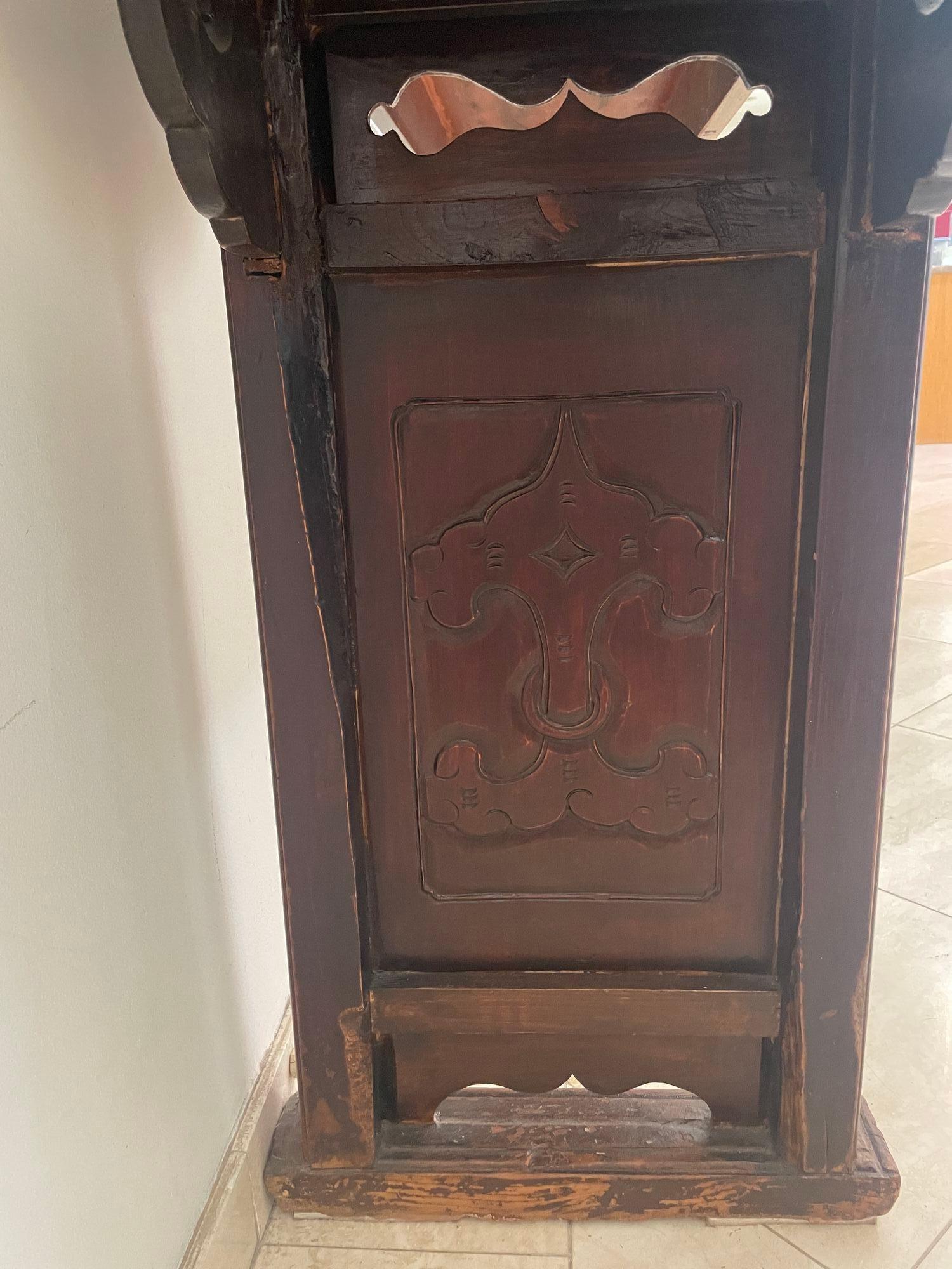 Chinese  Elm Altar Large Console Table For Sale 9