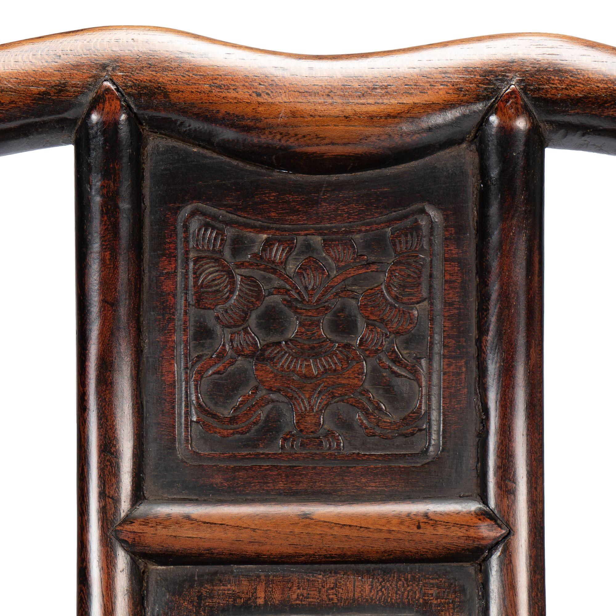 Chinese Elm Audience Chair, c. 1850 For Sale 5