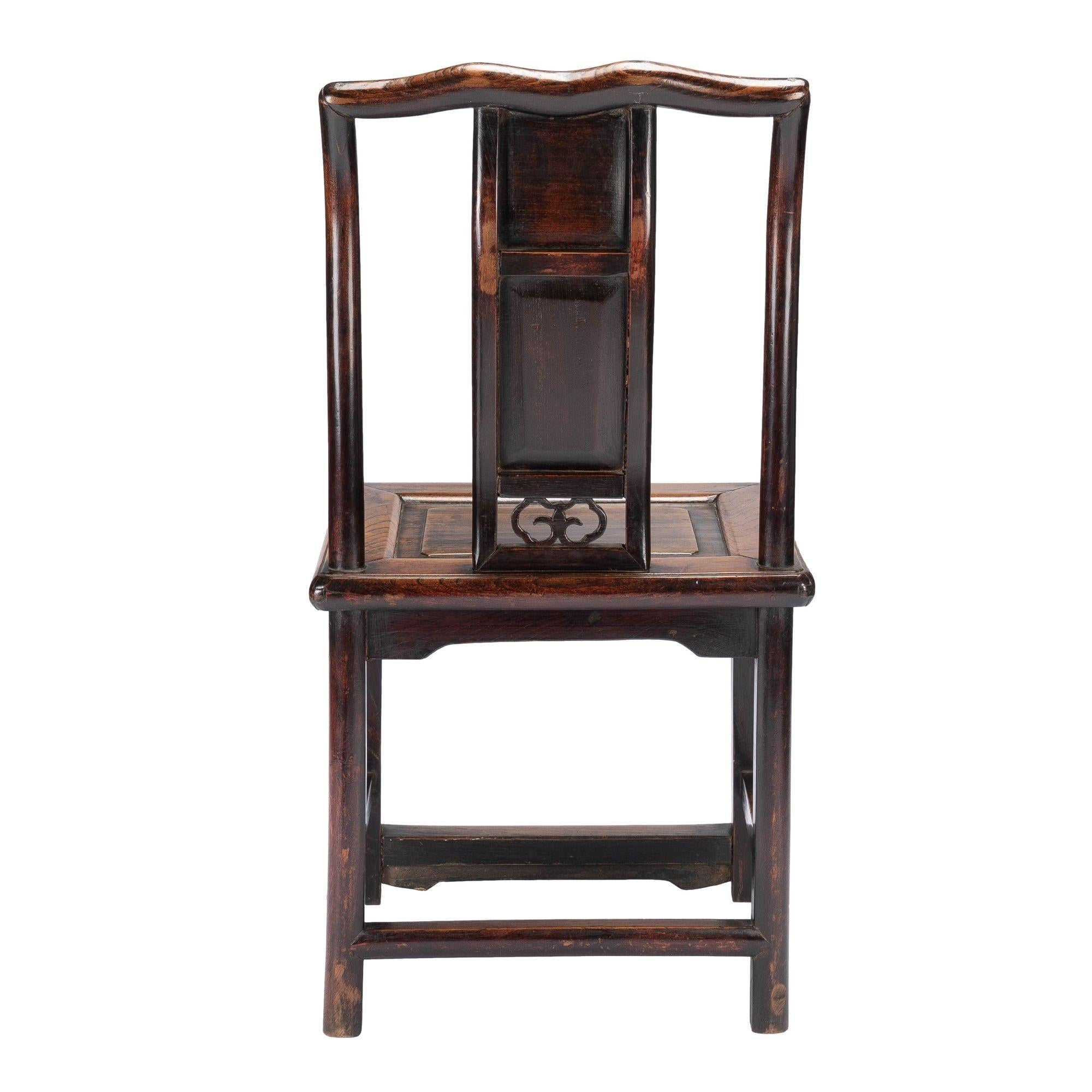 19th Century Chinese Elm Audience Chair, c. 1850 For Sale