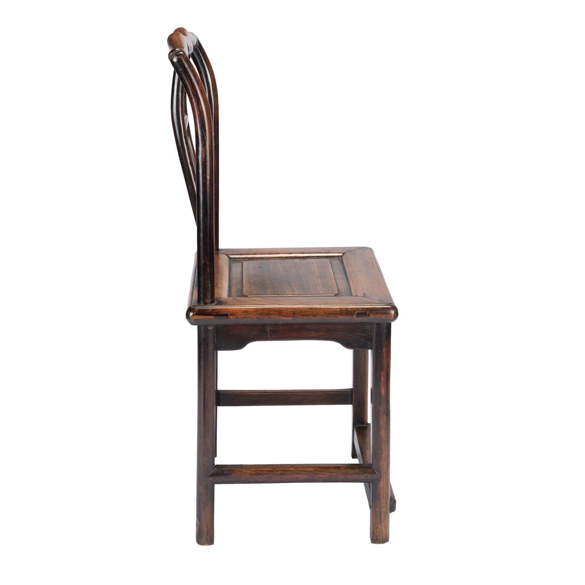 Chinese Elm Audience Chair, c. 1850 For Sale 2