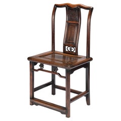 Antique Chinese Elm Audience Chair, c. 1850