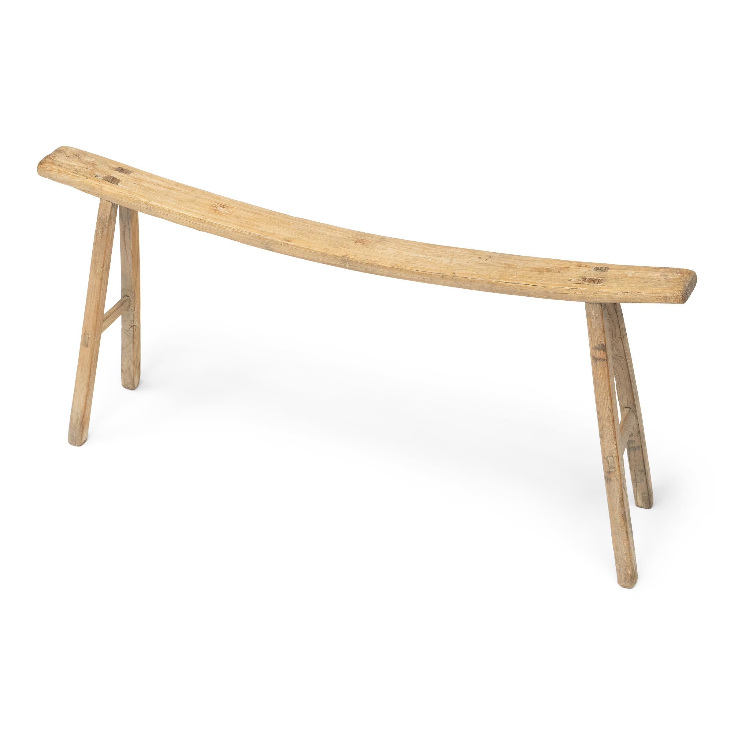 Organic Modern Chinese Elm Bough Bench, c. 1900