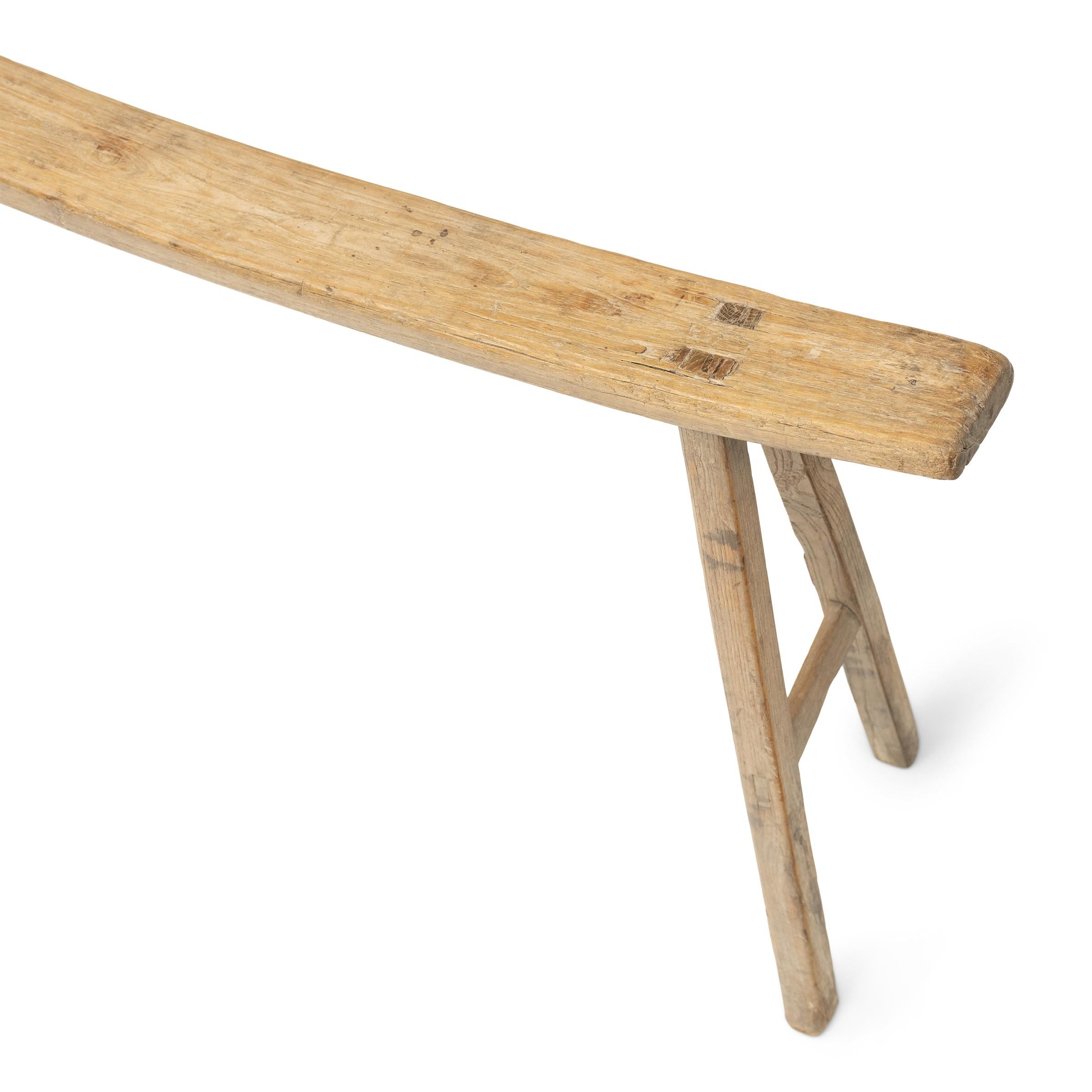 Chinese Elm Bough Bench, c. 1900 In Good Condition In Chicago, IL