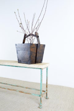 Chinese Elm Grain Bucket with Handle