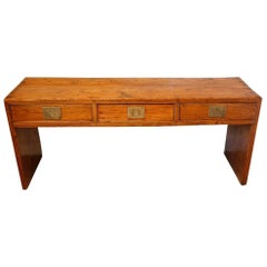 Antique Chinese Elm Low Side Table