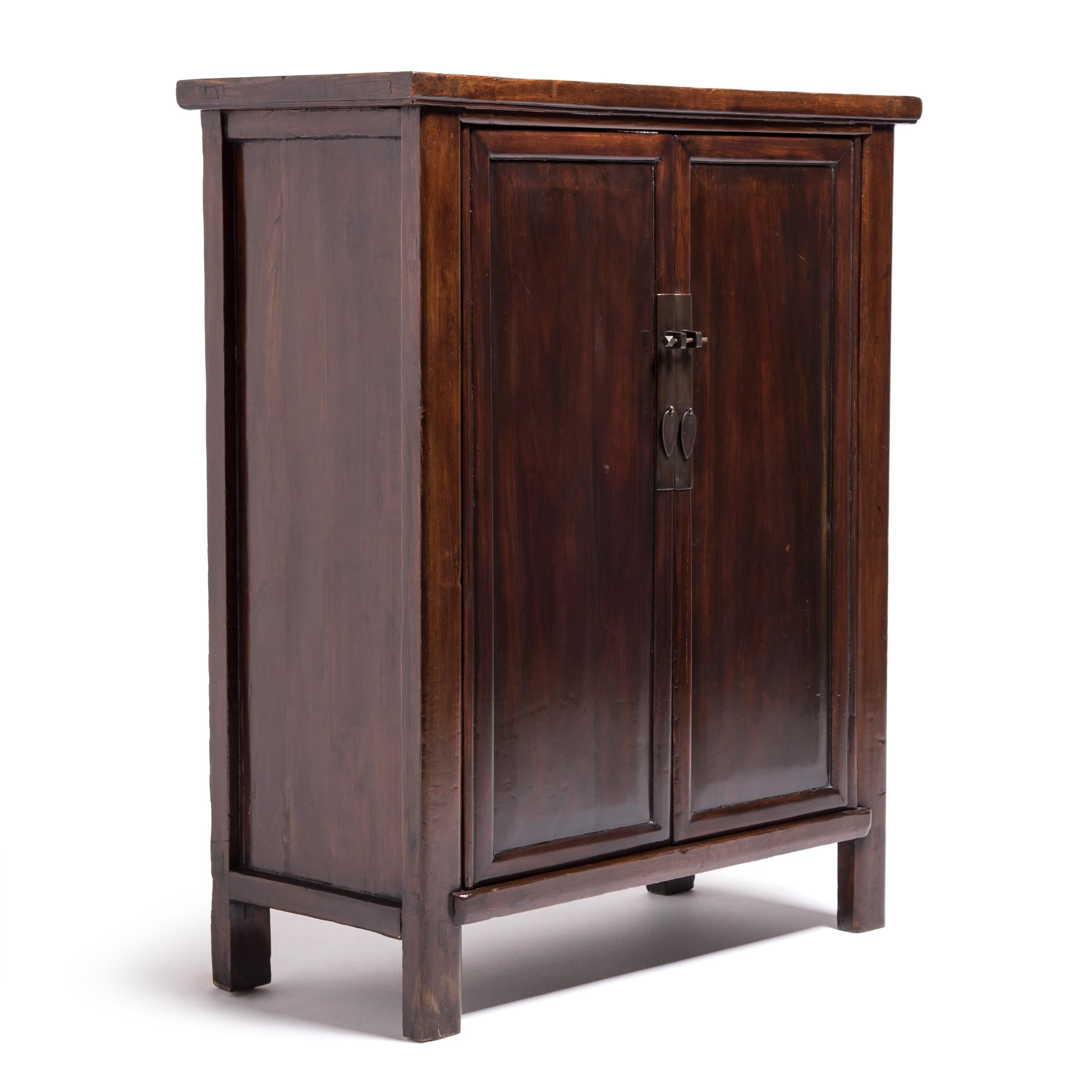 19th Century Chinese Elm Two-Door Cabinet