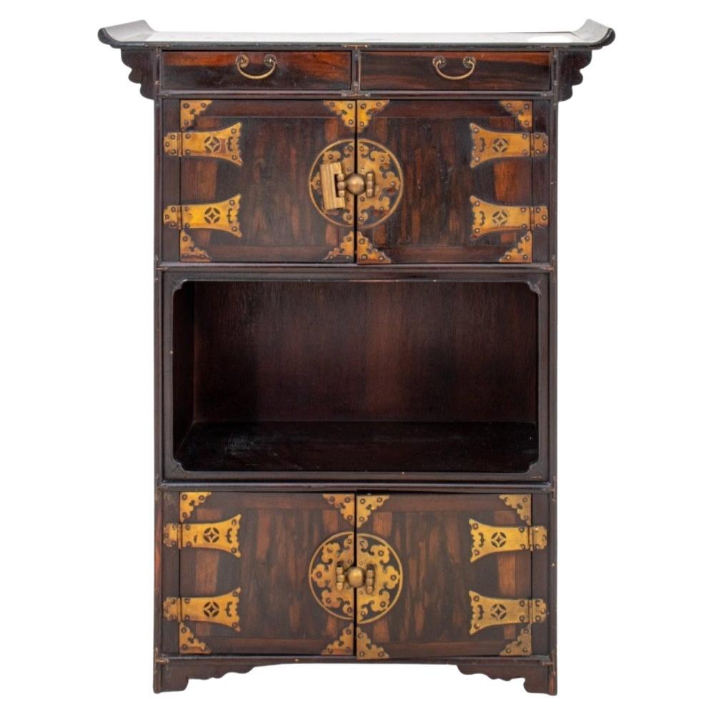 Chinese Elm Wood Cabinet For Sale
