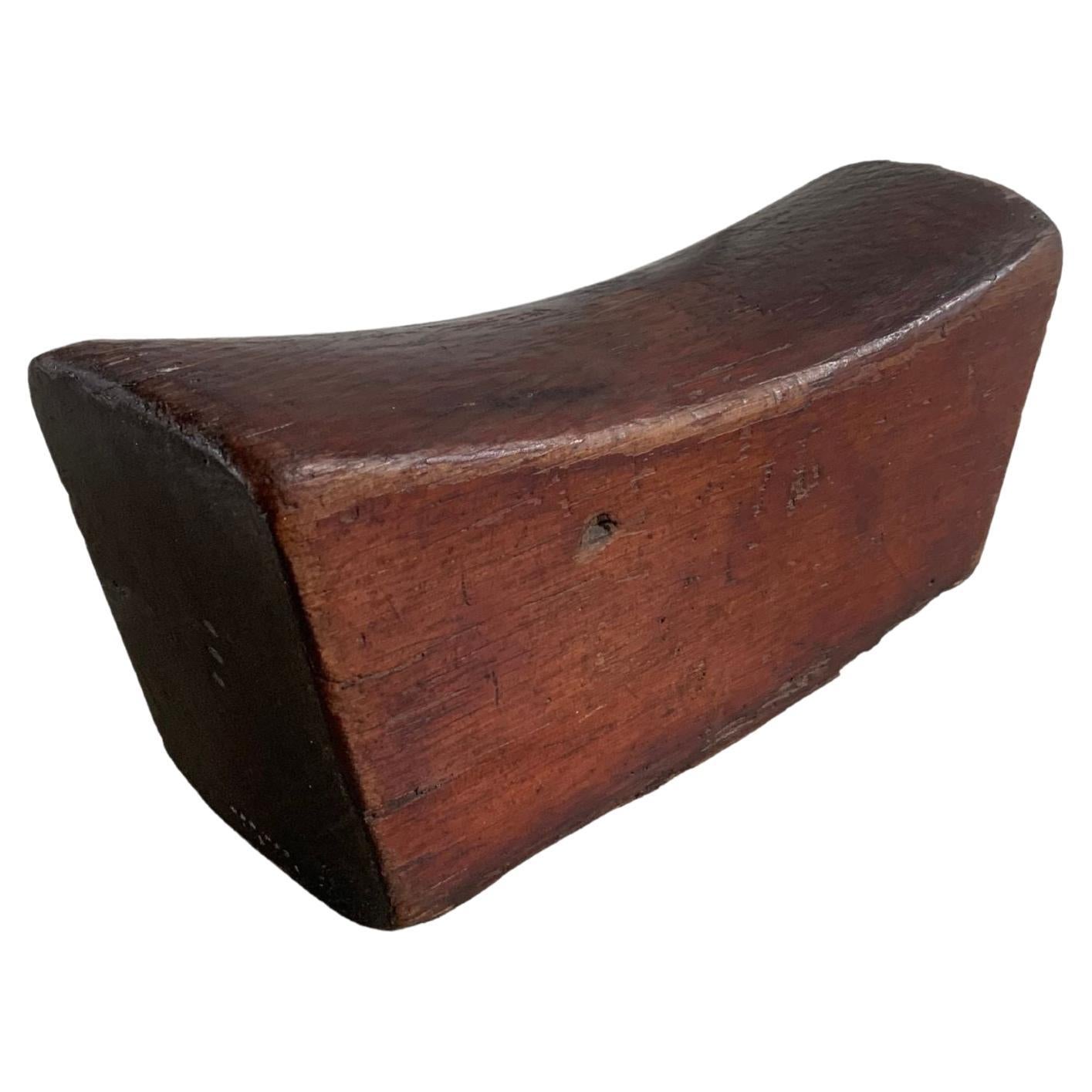 Chinese Elm Wood Headrest from Early 20th Century