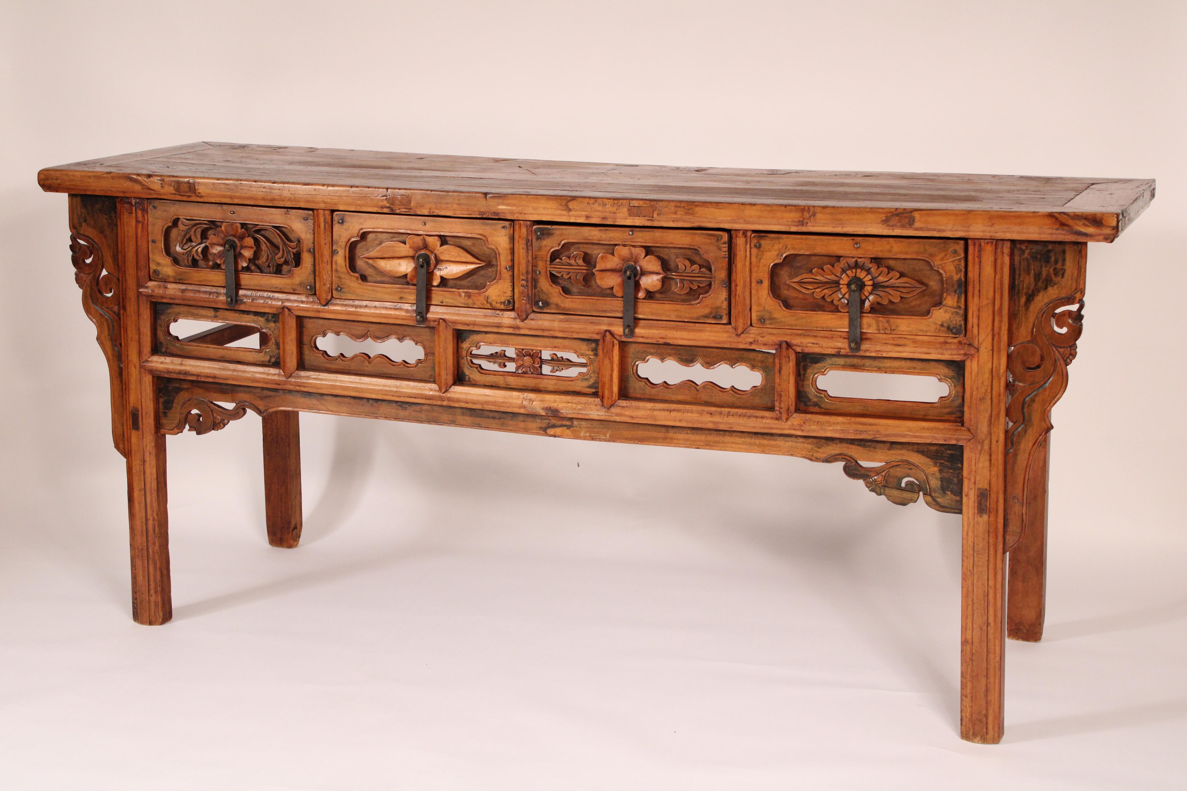 Cineserie Credenza in legno di olmo cinese in vendita