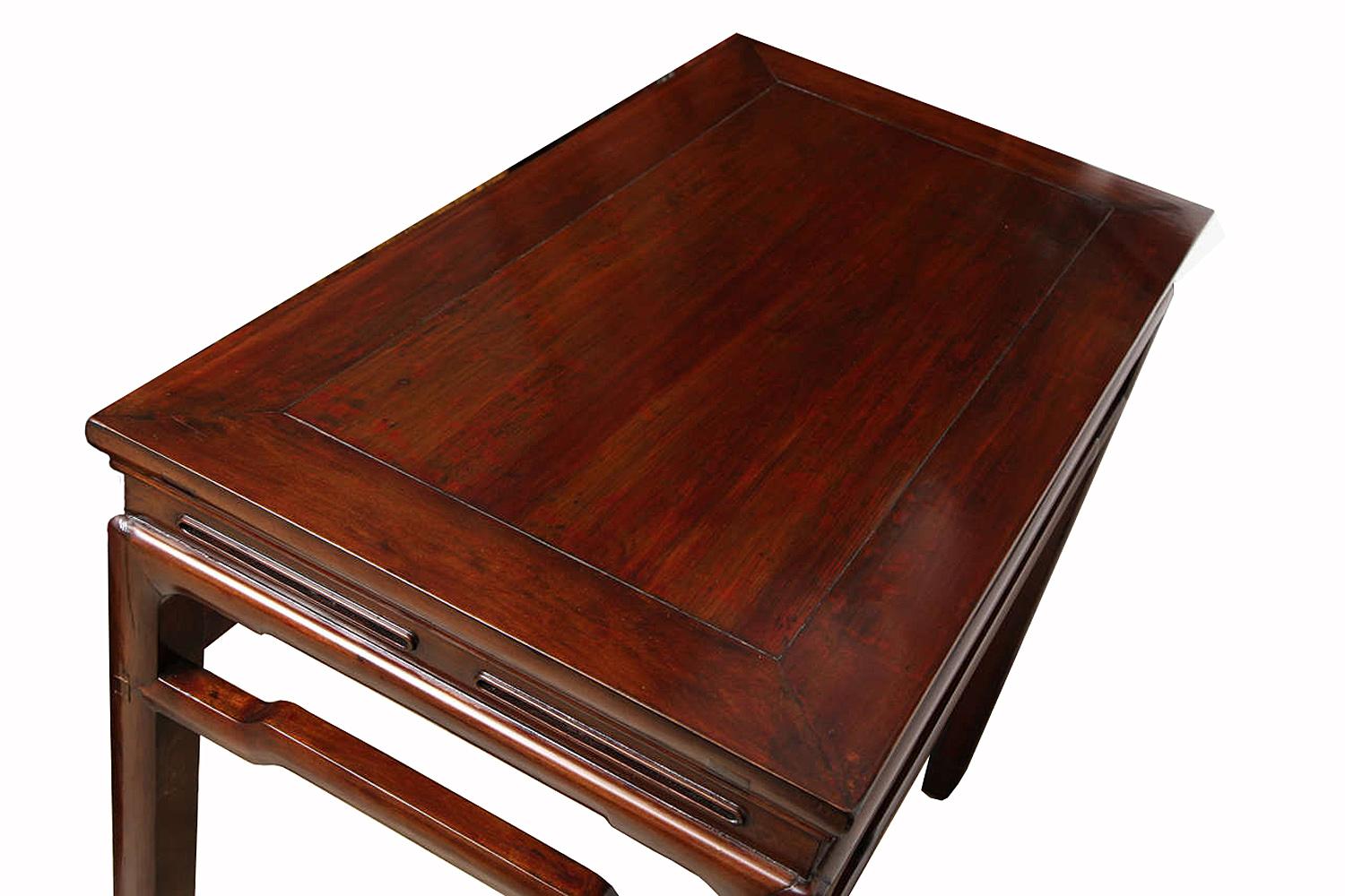 Chinese Elm Wood Console, Mid-20th Century For Sale 3