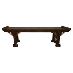 Chinese Elmwood and Parcel Gilt Altar Table