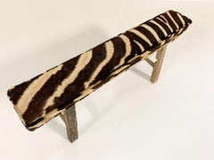 Chinese Elmwood Bench with Zebra Cushion