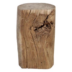 Chinese Elmwood Side Table or Stool