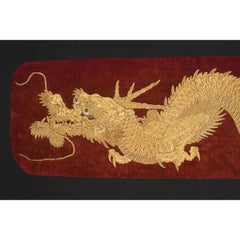 Chinese Embroidered Dragon Wall Hanging