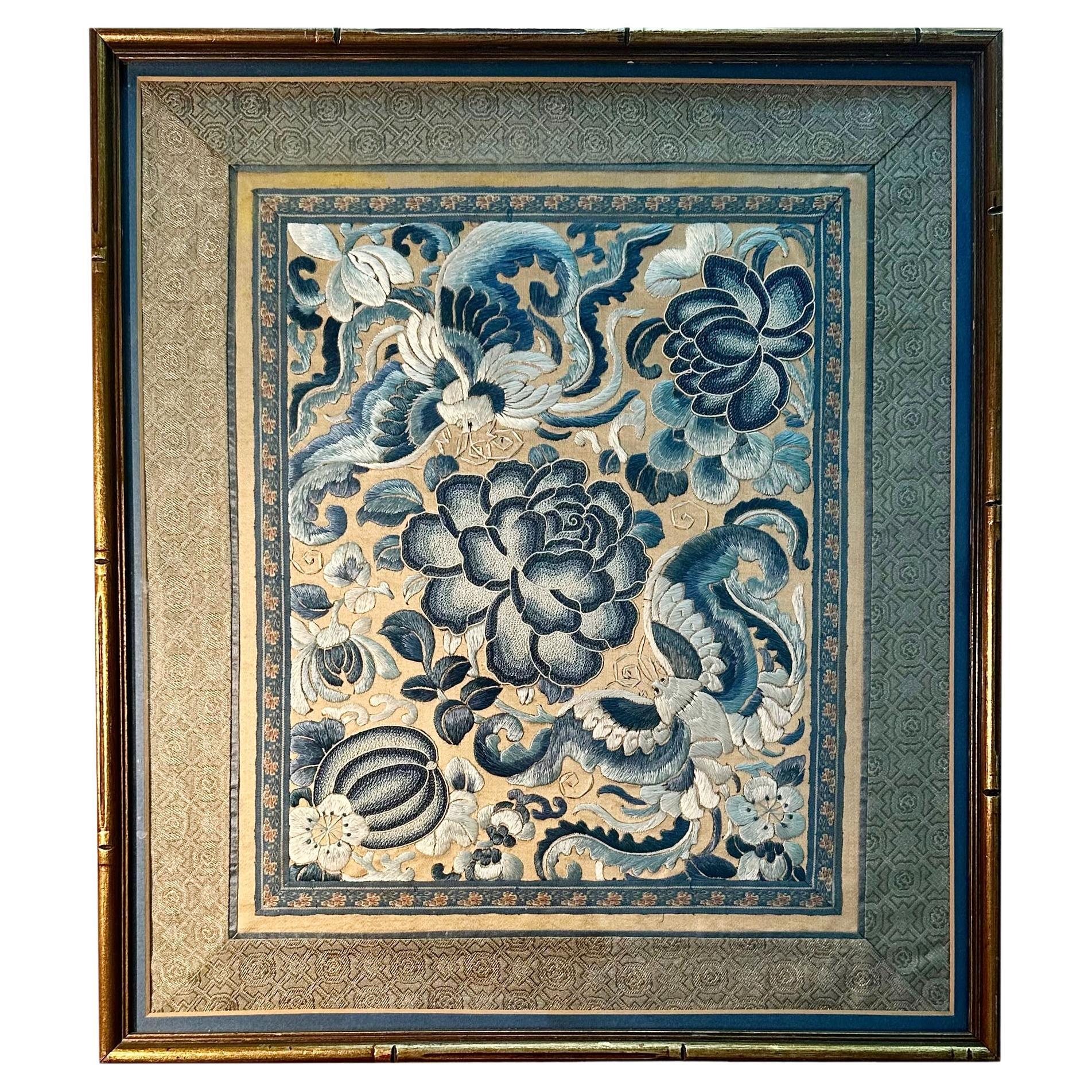 Chinese Embroidery Framed For Sale