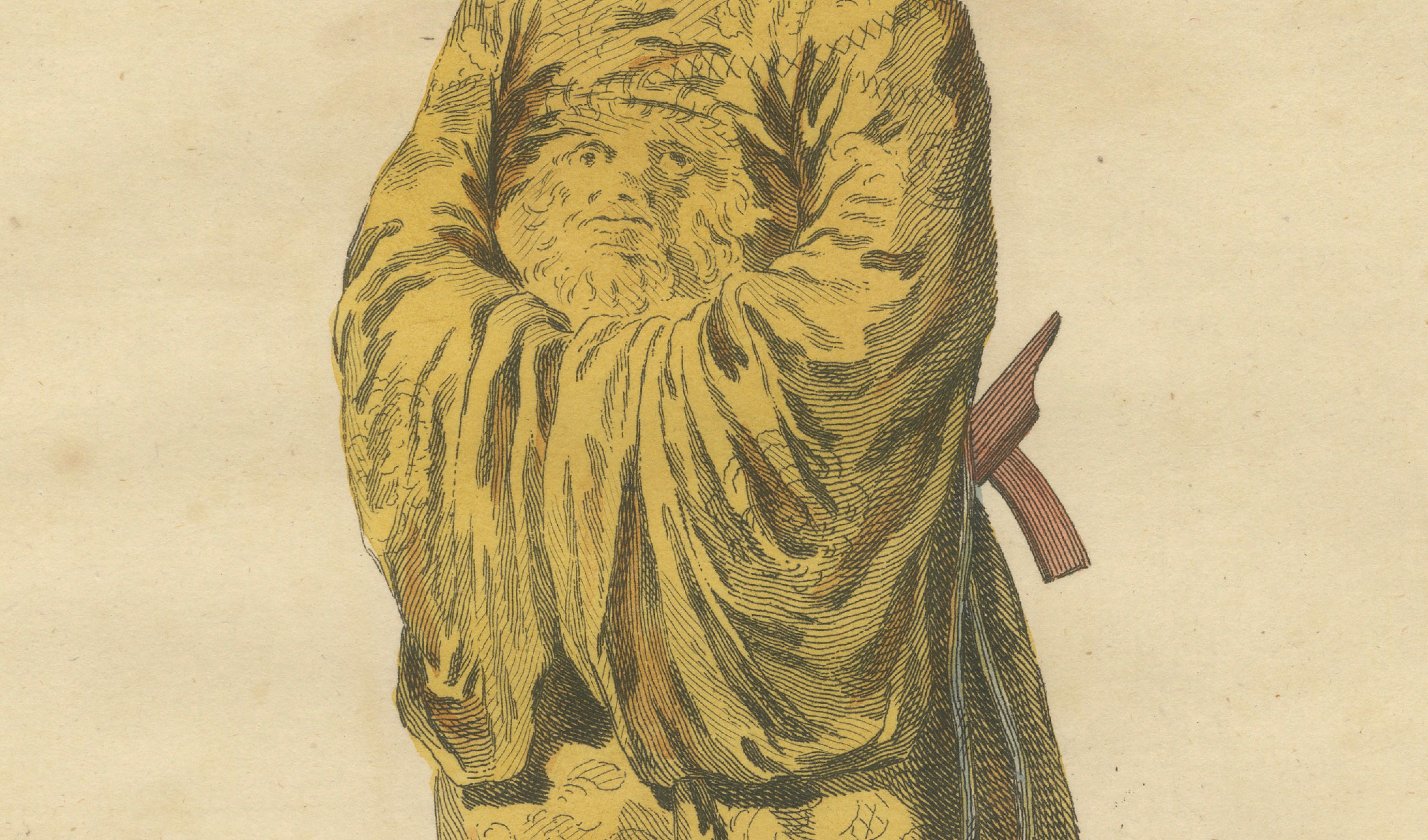 Chinese Emperor in Imperial Robes, Antique Costume Print, Jefferys 1749