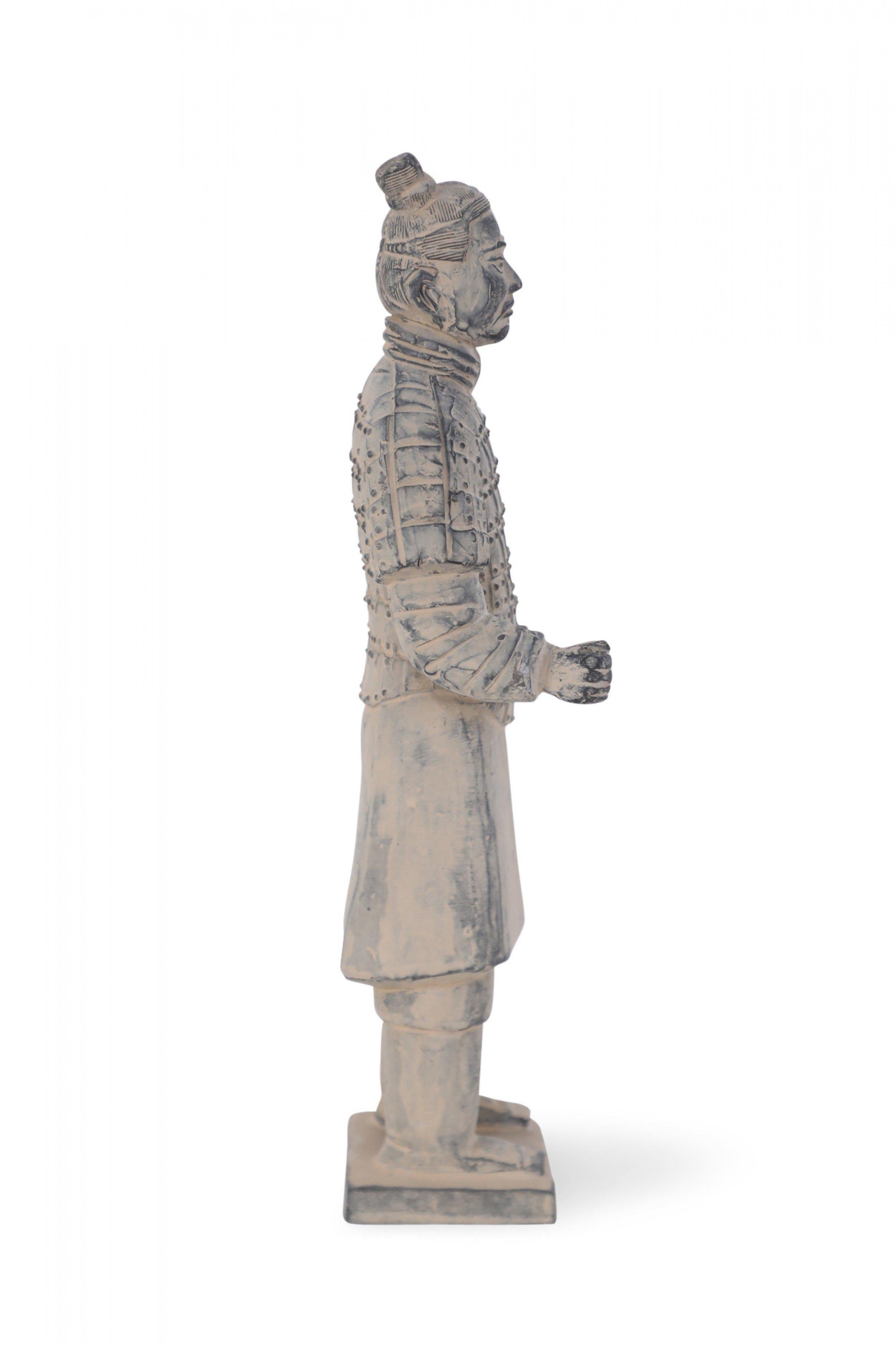 Brass Chinese Emperor of Qin Mausoleum-Style Terracotta Warrior Statue For Sale