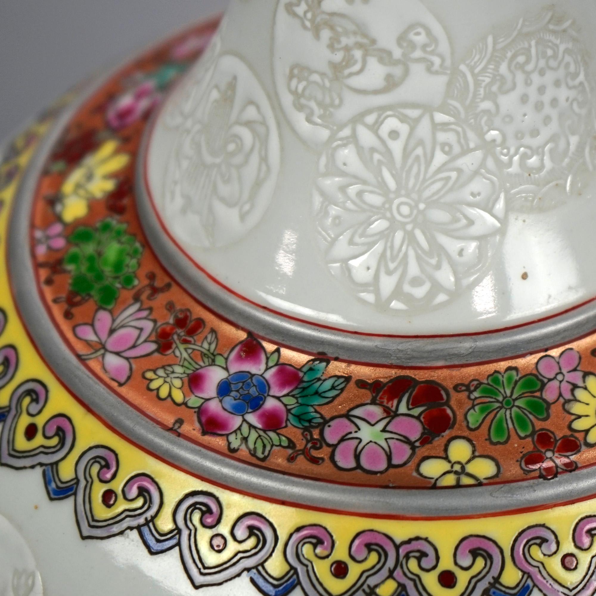 Chinese Enamel Porcelain Vase 20th C 3