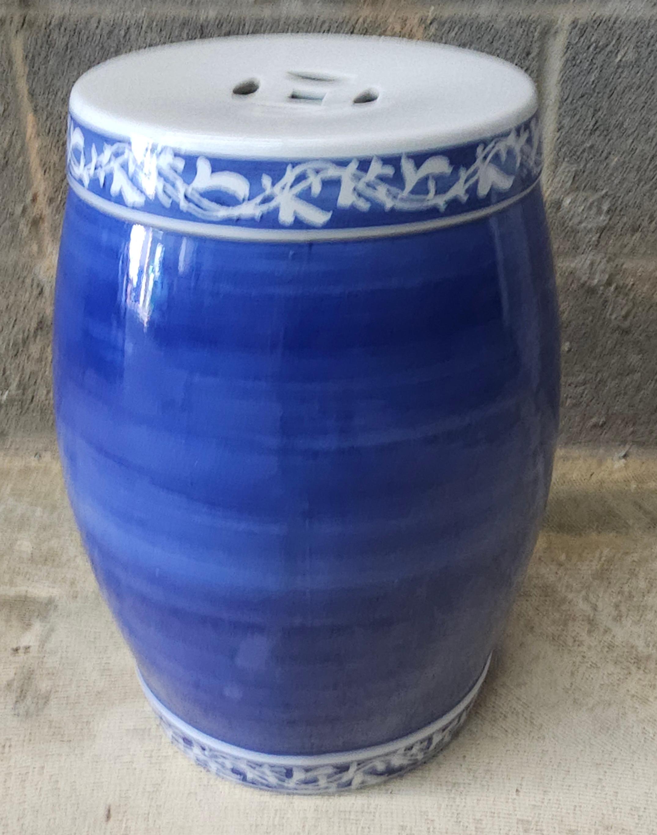 Fait main Tabouret de jardin chinois en céramique émaillée en vente