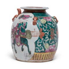 Chinese Enameled Teapot with Mythical Qilin, c. 1920s