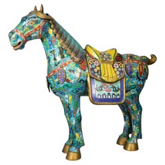 Chinese Enamelled Cloisonne Horse