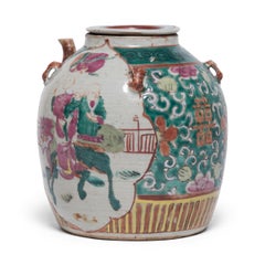 Chinese Enamelware Teapot with Mythical Qilin, c. 1920s
