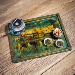 Chinese Enamelware Teapot with Twin Dragons, c. 1900