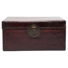 Antique Chinese Essential Hide Trunk, c. 1900