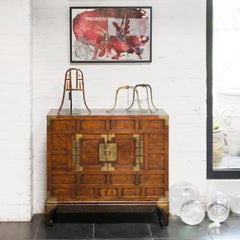 Chinese Etched Baitong Brass Hat Stand, c. 1850