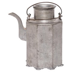 Antique Chinese Etched Pewter Teapot, c. 1900