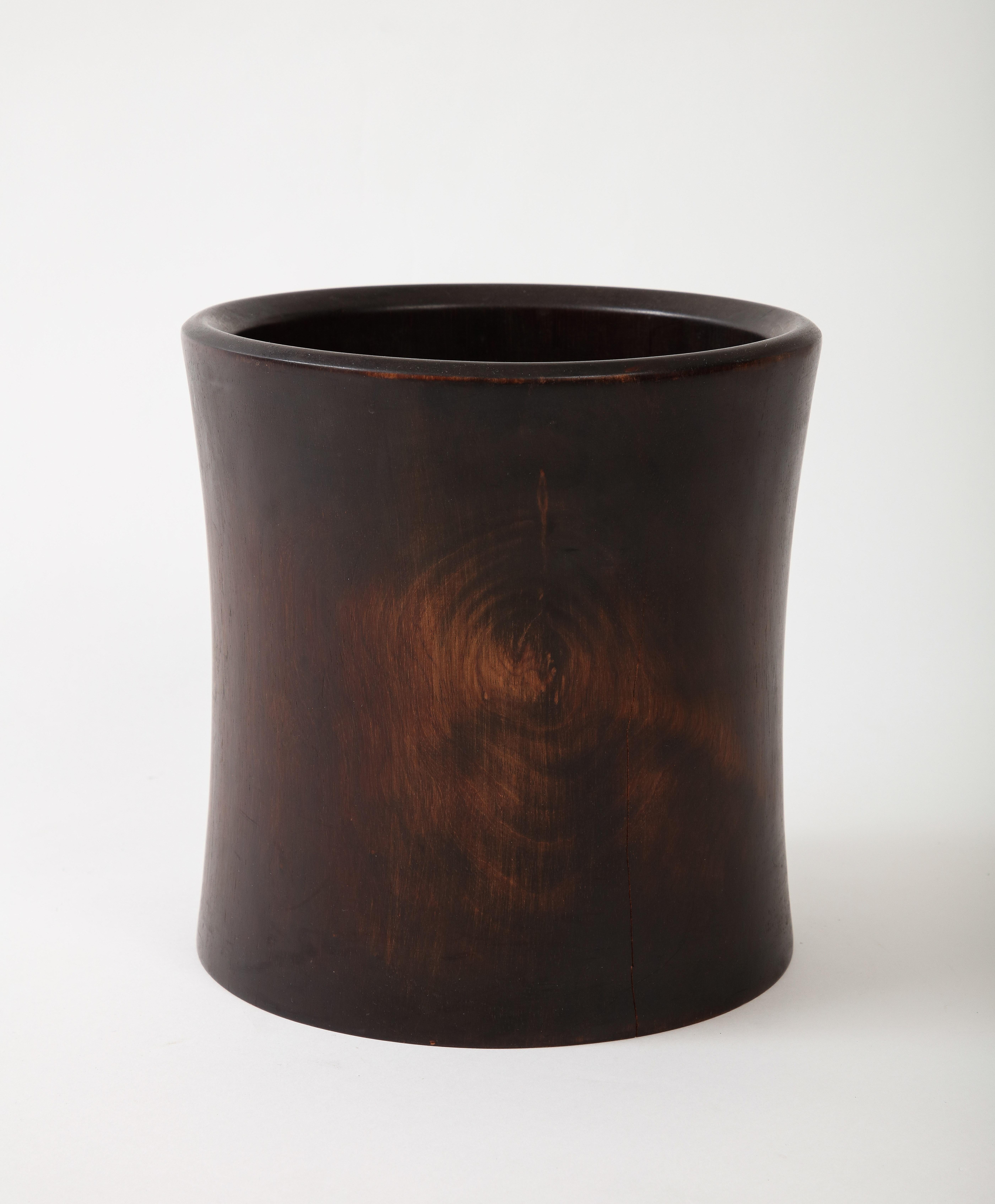 Metà XIX secolo Vaso a spazzola in legno esotico cinese in vendita