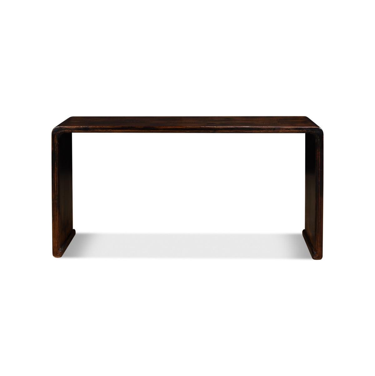 Chinese Export Altar Table, old pine in an antiqued stain. This influential design has been popular throughout centuries. Simple lines and a wonderful finish make this altar table ideal in a traditional or modern setting.

Dimensions: 63