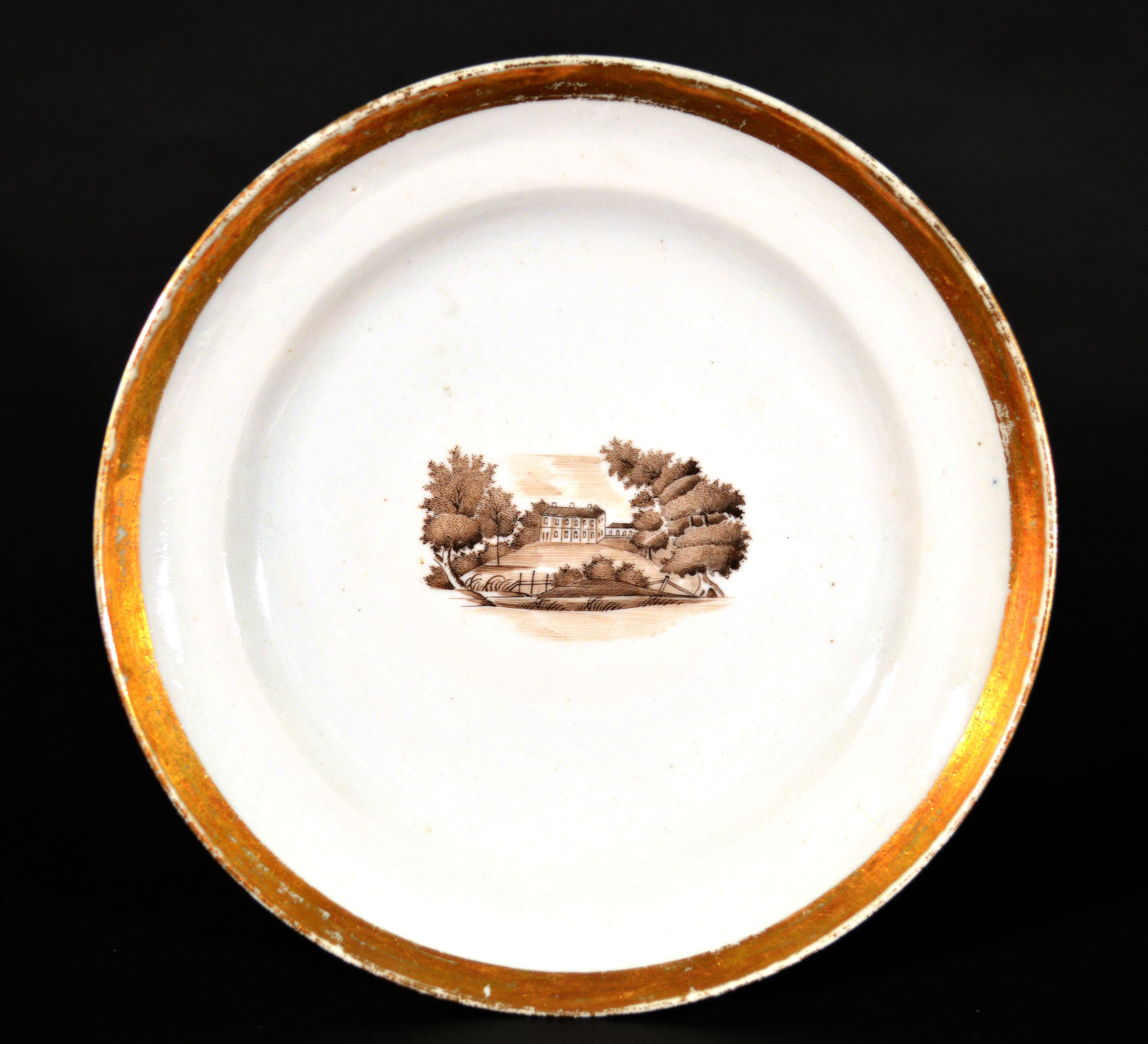 Début du XIXe siècle Porcelaine d'exportation chinoise du marché américain fabriquée pour Isaac Cooper Jones, datant d'environ 1825