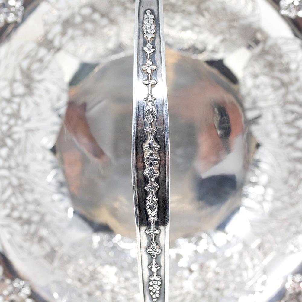 Chinese Export Antique Silver Basket by Wang Hing For Sale 11