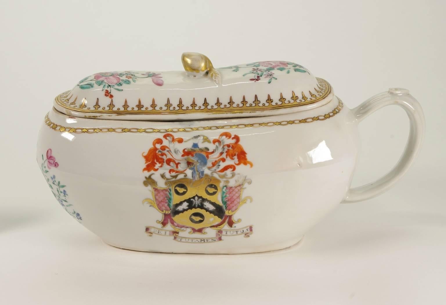 Porcelain Chinese Export Armorial Bourdaloue, c. 1750