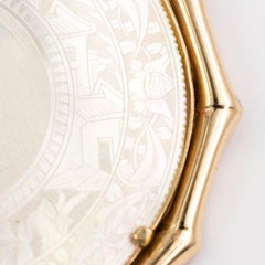 Chinese Export Armorial Livingstone 14 Karat Yellow Gold Pin Brooch