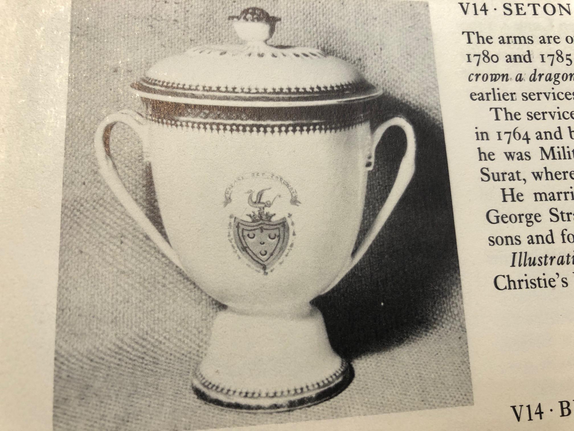 Chinese Export Armorial Punch Bowl / from a Service for Daniel Seton, Surat 1795 9