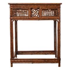 Mesa de centro cuadrada de bambú calado de exportación china