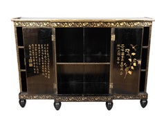 Chinese Export Black Lacquer Credenza