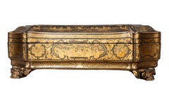 Chinese Export Black Lacquer Game Box